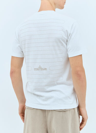 Stone Island Logo Embroidery T-Shirt White sto0158054