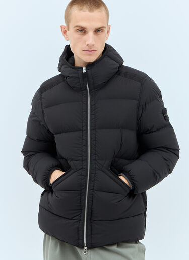 Stone Island Hooded Down Jacket Black sto0158018