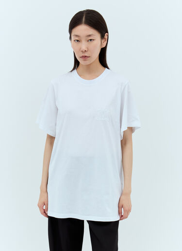 Max Mara Logo Embroidery T-Shirt White max0257029