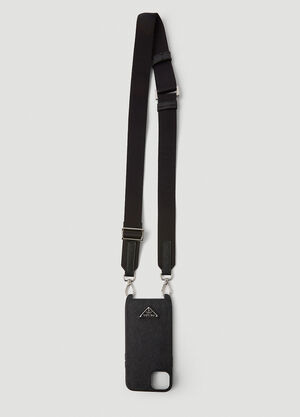 Prada Neck Strap Phone Case Black pra0145046