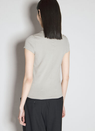 Rick Owens Cropped Level T-Shirt Grey ric0255013