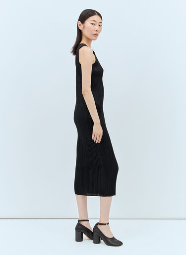 Pleats Please Issey Miyake Pleated Midi Dress Black plp0256016