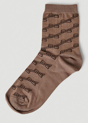 Burberry Monogram Socks Black bur0255034