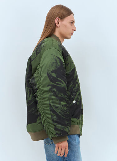 Jean Paul Gaultier Trompe L'Oeil Bomber Jacket Green jpg0357004