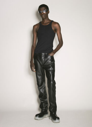 032C Casual Leather Pants Black cee0156024