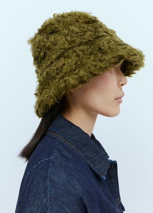 Dries Van Noten Mohair Bucket Hat Blue dvn0256032