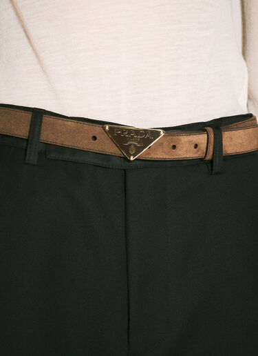 Prada Suede Belt Brown pra0258069