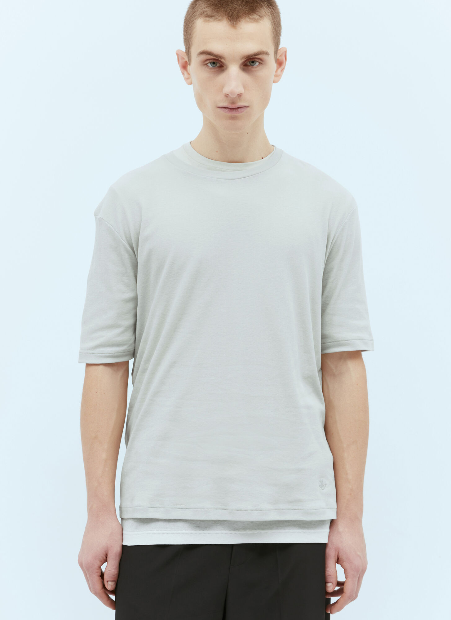 Shop Jil Sander+ Layered T-shirt In Grey