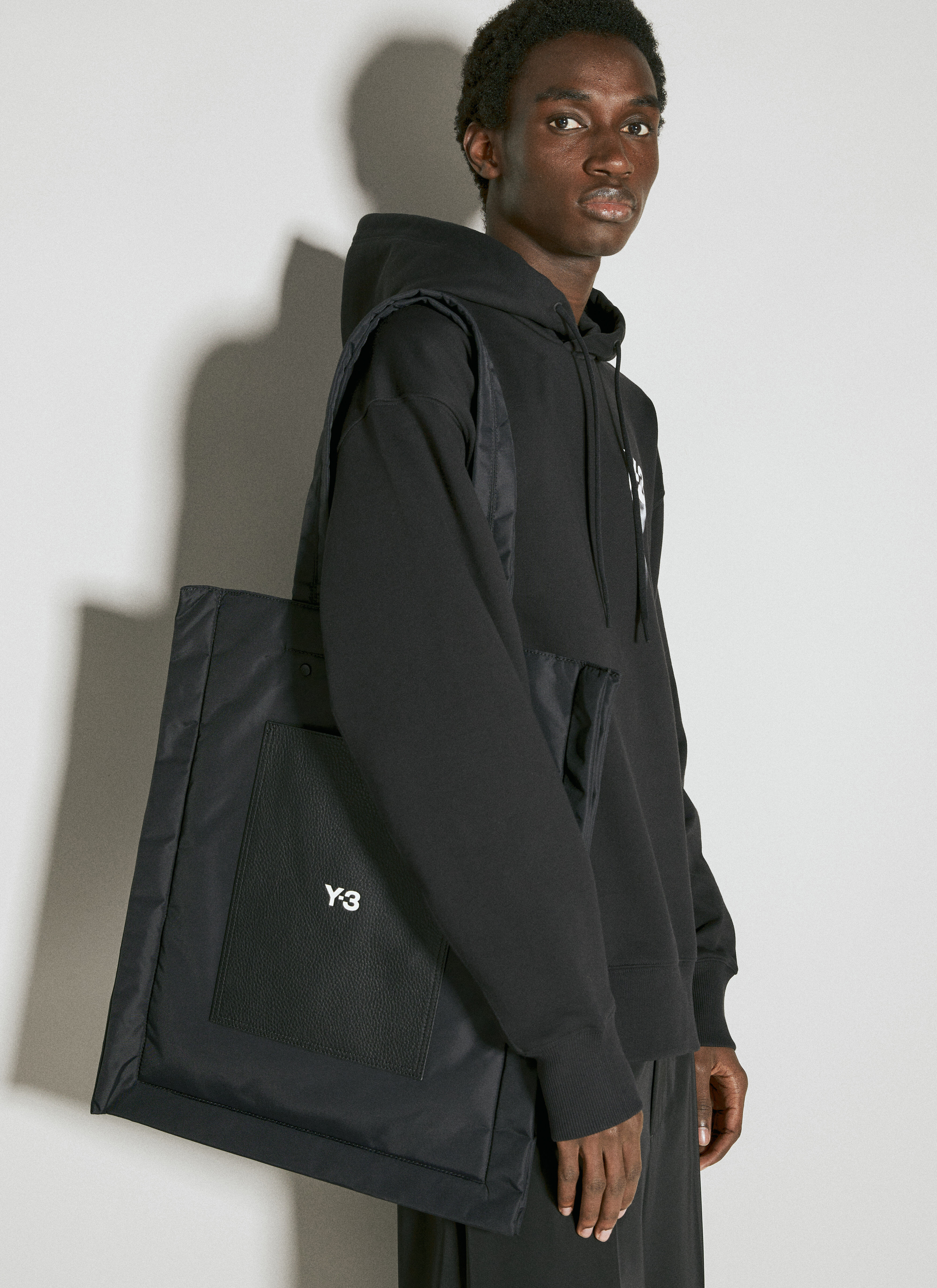 Y-3 Men's Logo Print Lux Tote Bag in Black | LN-CC®
