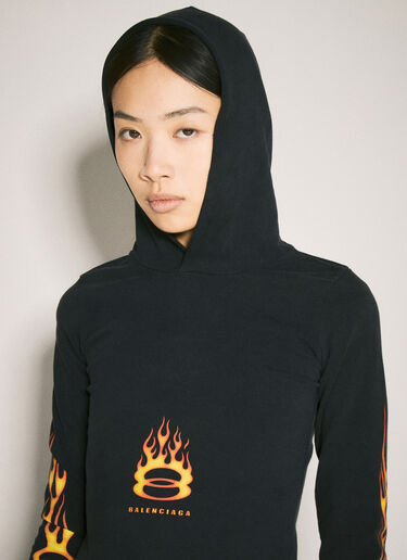 Balenciaga Burning Unity Hooded Dress Black bal0257023