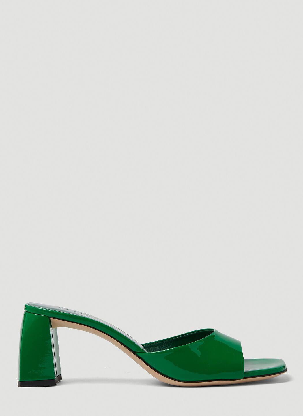 Heeled leather sandals - Green - Ladies | H&M IN