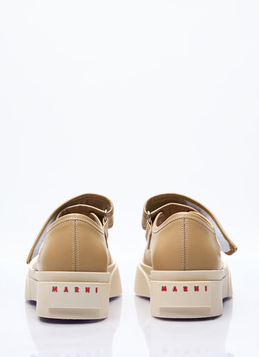 Marni Leather Mary Jane Shoes Beige mni0257022