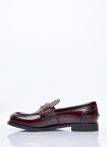 Miu Miu Leather Penny Loafers Burgundy miu0258021