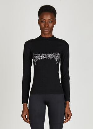 Balenciaga Darkwave Long-Sleeve Top Blue bal0155103