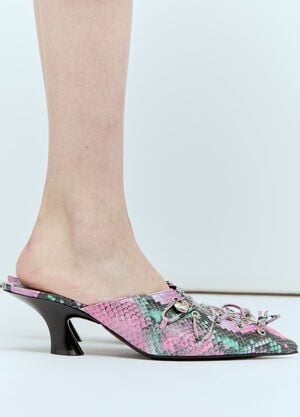 Acne Studios Lace-Up Heeled Mules Brown acn0257022