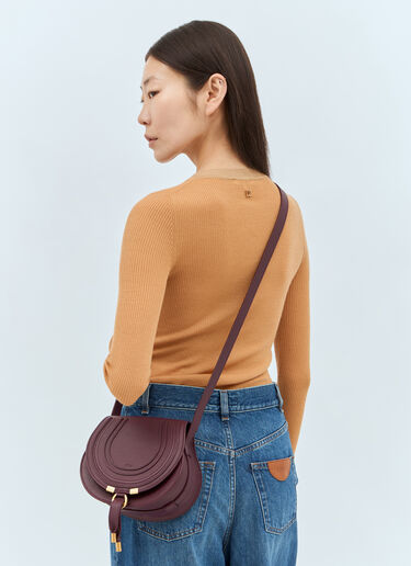 Chloé Marcie Small Saddle Bag Purple chl0257022