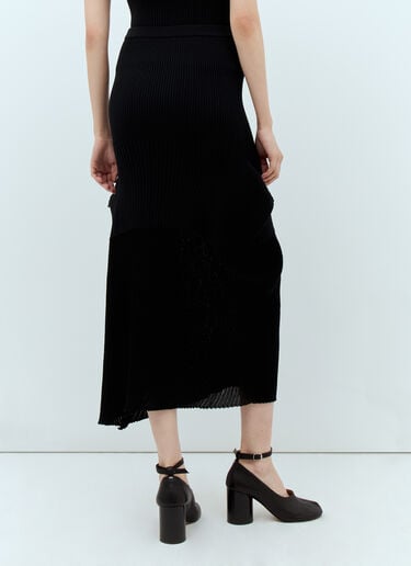 Issey Miyake Sensu Knit Midi Skirt Black ism0257009