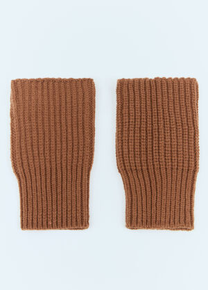 Dries Van Noten Wool Cuffs Dark Brown dvn0158018