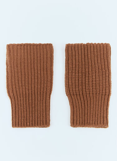 Dries Van Noten Wool Cuffs Brown dvn0158033