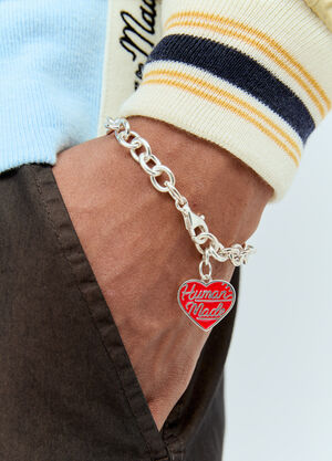 Acne Studios Heart Pendant Bracelet Silver acn0156021