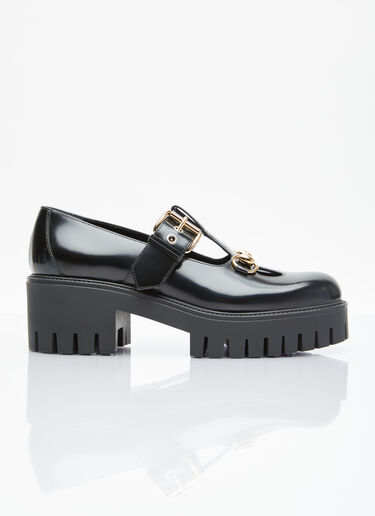 Gucci Horsebit Leather Loafers Black guc0255065