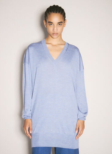 Marni Wool And Silk Sweater Blue mni0257006