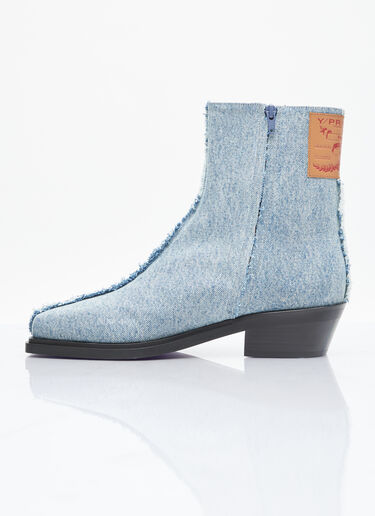 Y/Project Denim Ankle Boots Light Blue ypr0153015