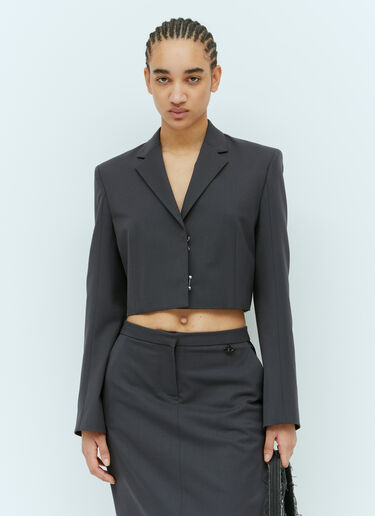 Diesel G-Milla-P1 Tailored Crop Blazer Grey dsl0257020