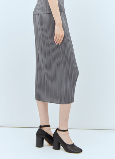 Pleats Please Issey Miyake 褶饰中长半裙 灰色 plp0256013