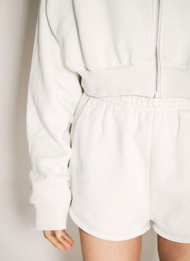 Entire Studios Cropped Full-Zip Hooded Sweatshirt White ent0257004