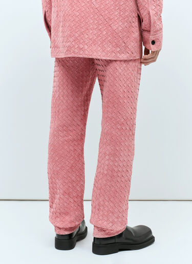 Bottega Veneta Intrecciato Suede Pants Pink bov0157001