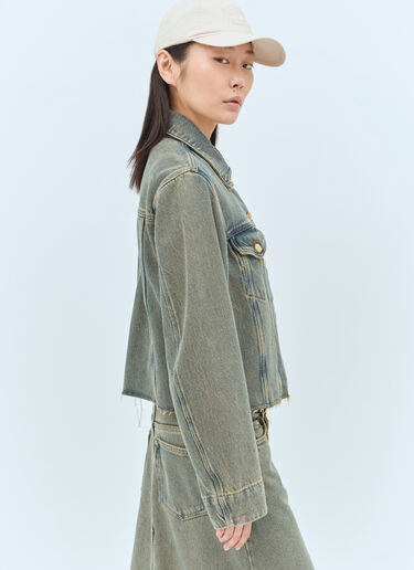 GANNI Overdyed Heavy Denim Jacket Blue gan0257005