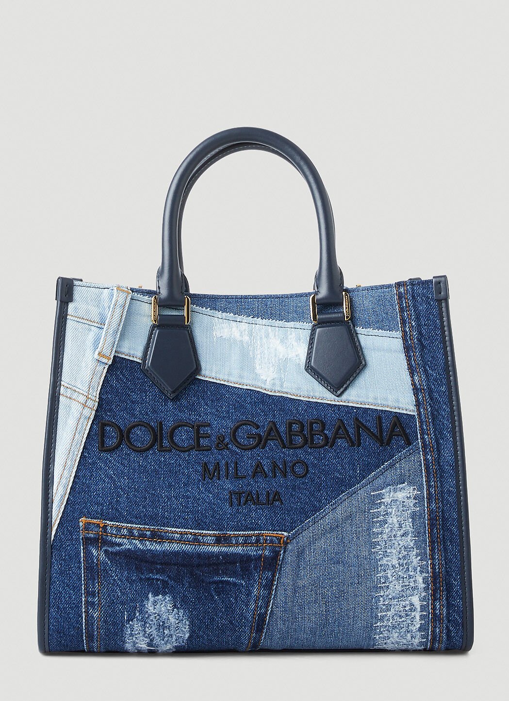 Large Sicily 62 soft bag in patchwork denim and calfskin in Denim for |  Dolce&Gabbana® US
