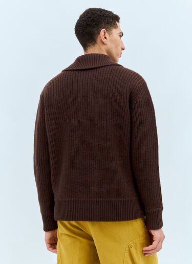 Dries Van Noten Mudra Polo Sweater Brown dvn0158024