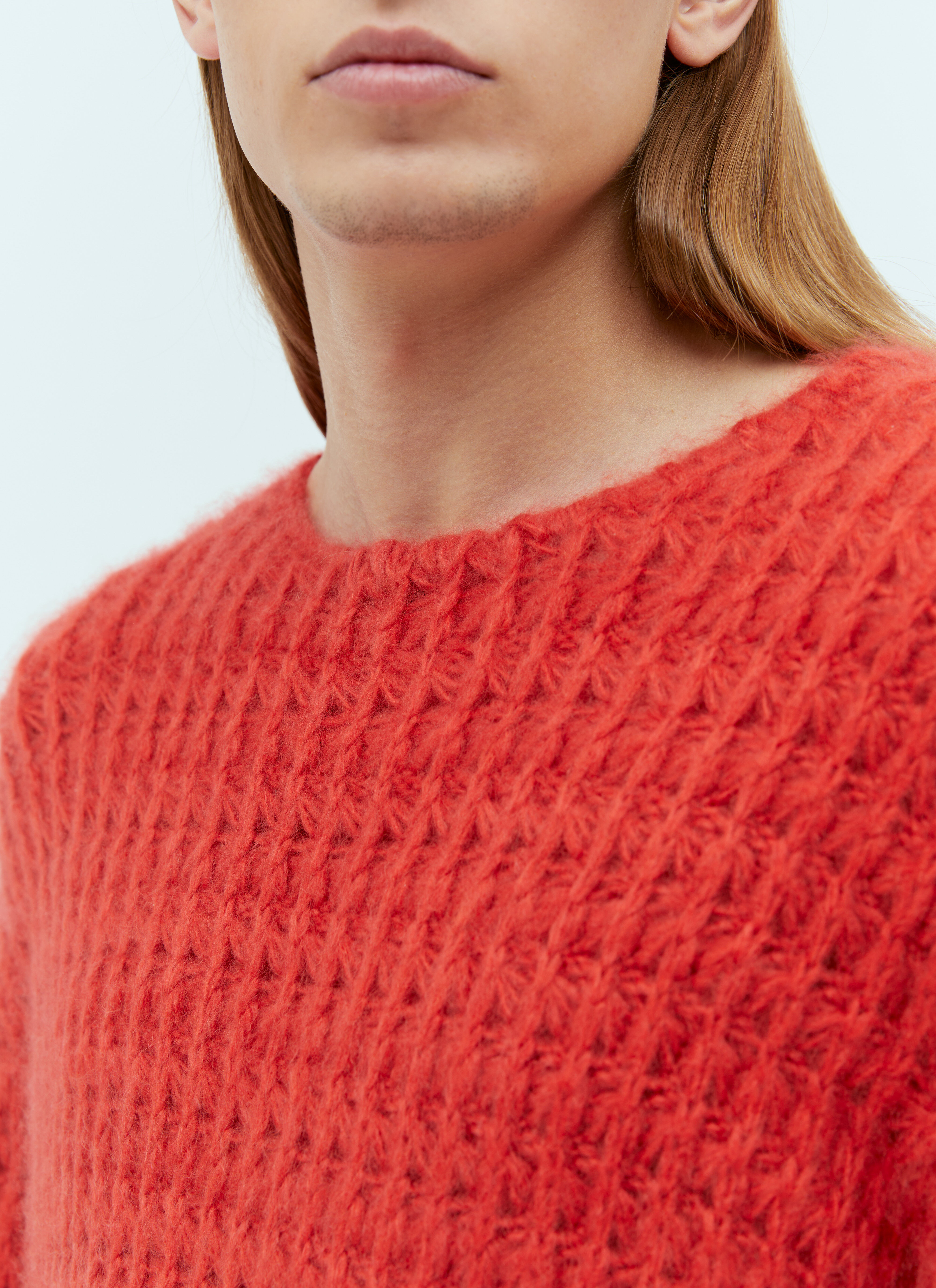 The Row Red Chevro Sweater