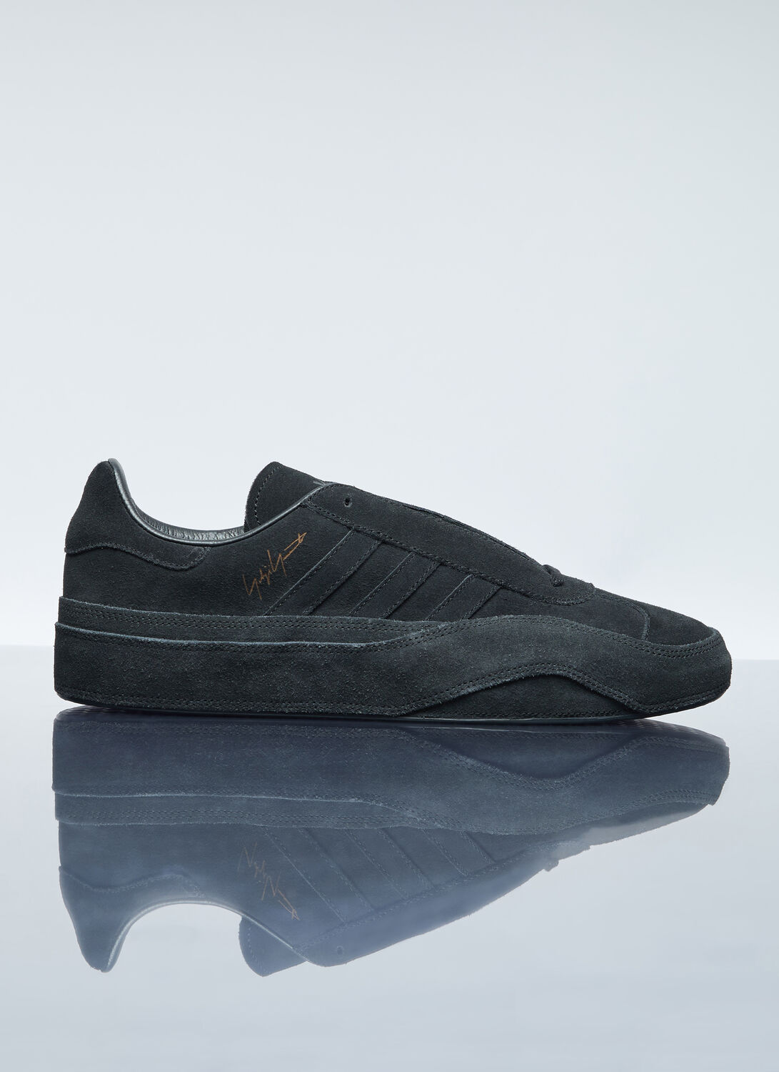 Shop Y-3 Suede Gazelle Sneakers In Black