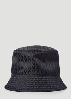 Valentino Reversible Logo Jacquard Bucket Hat Purple val0149005