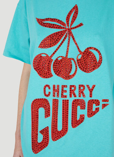 Gucci Cherry T-Shirt Blue guc0247086