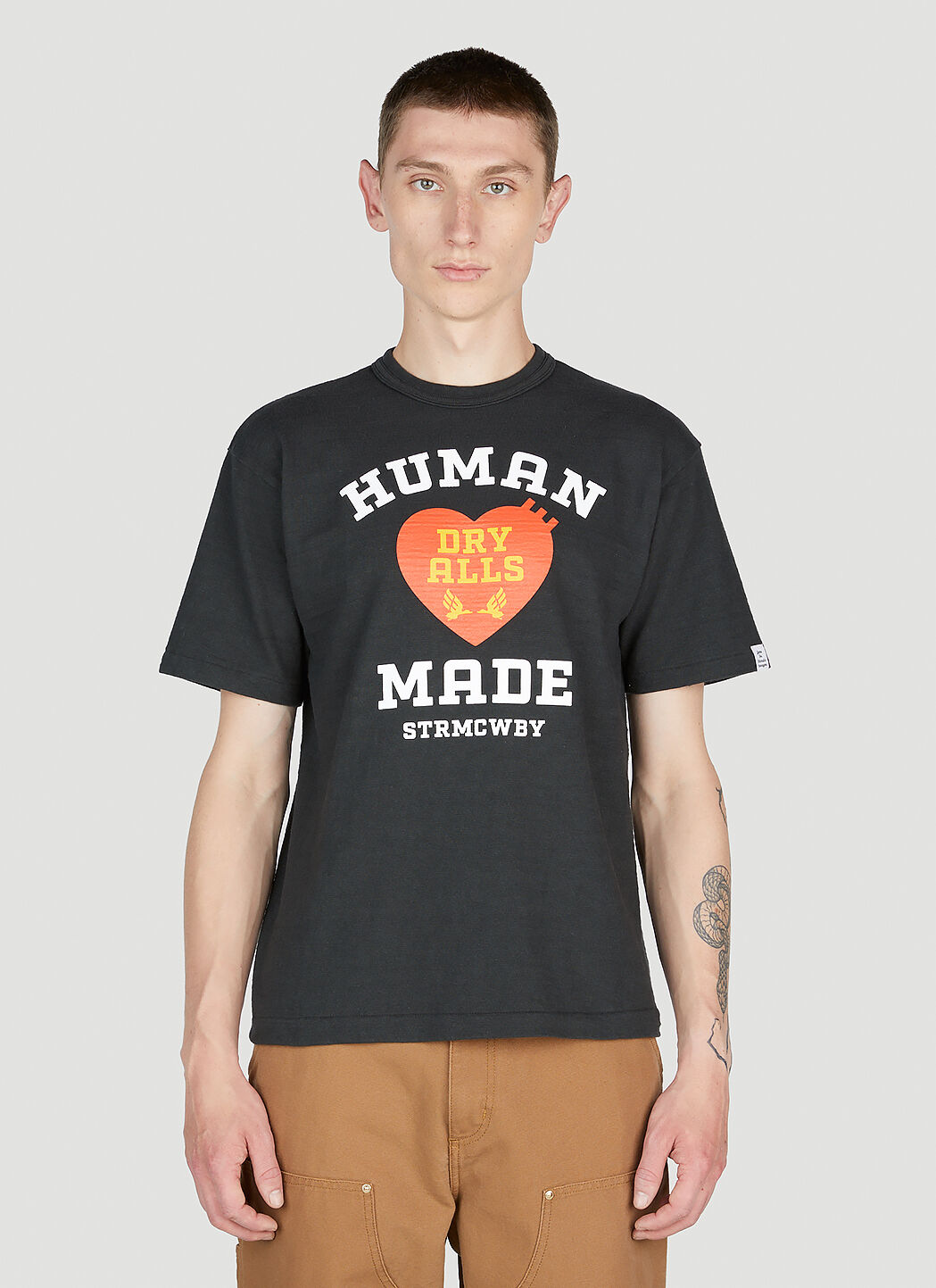 Human Made Fire Heart Graphic T-Shirt in Black | LN-CC®