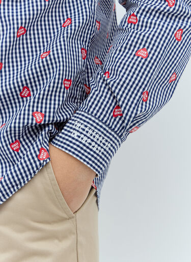 Human Made Heart Gingham Shirt Navy hmd0156009