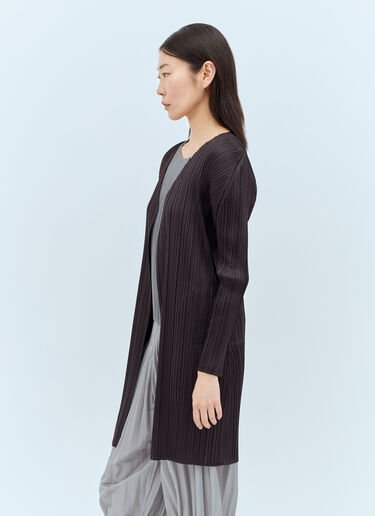 Pleats Please Issey Miyake April Long Cardigan Black plp0257006