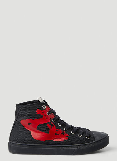 Vivienne Westwood Black Plimsoll High Top Sneakers