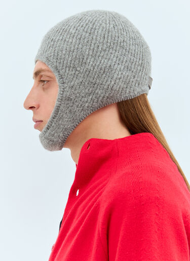 Jacquemus La Capuche Gros Grain Beanie Hat Grey jac0158023