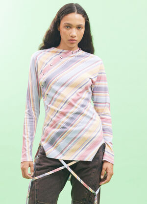 Kiko Kostadinov x Levi's Striped Henley Top Purple kil0258021