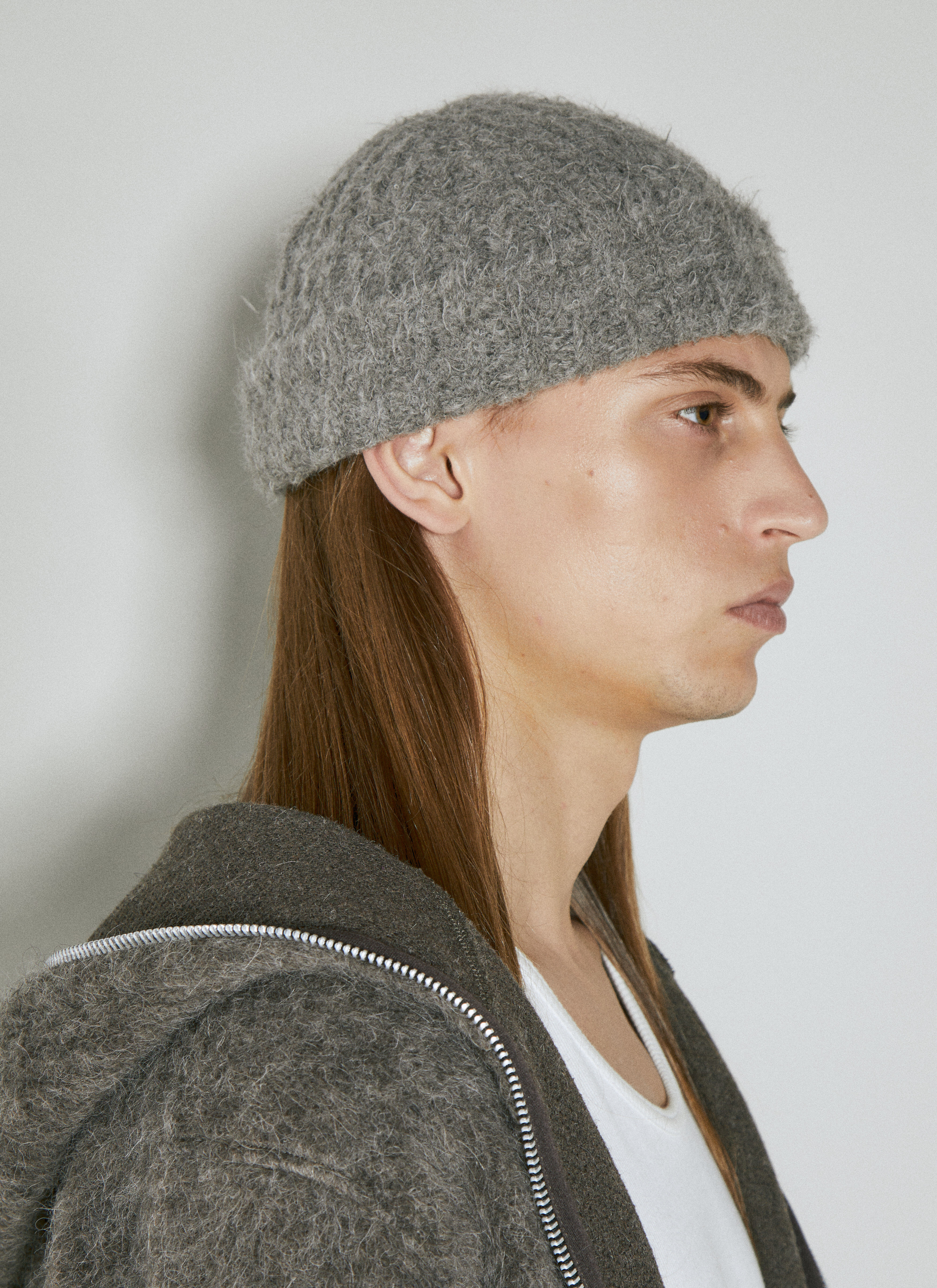 Our Legacy Unisex Fuzzy Beanie Hat in Grey | LN-CC®