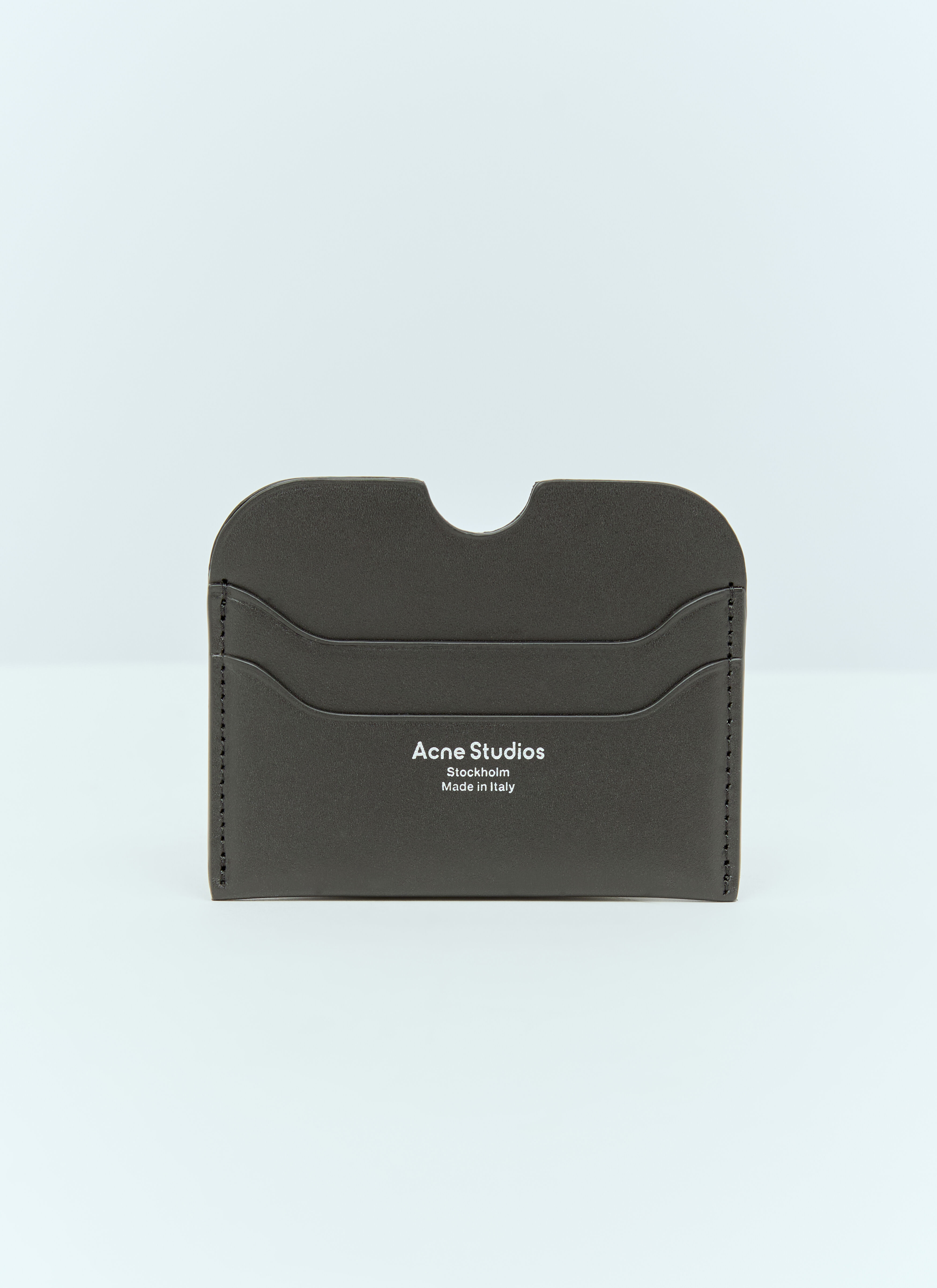 Acne Studios Leather Cardholder Grey acn0357001