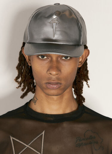 Rick Owens x Champion Metallic Baseball Cap Silver roc0157008