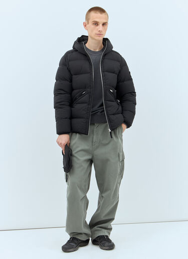 Stone Island フード付きダウンジャケット ブラック sto0158018