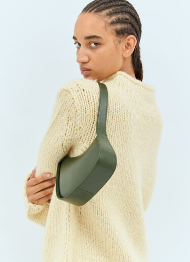 The Row Half Moon Shoulder Bag Green row0258038