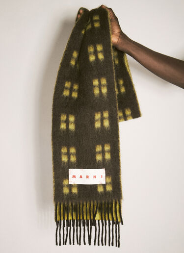 Marni Wool-Blend Scarf Brown mni0157013